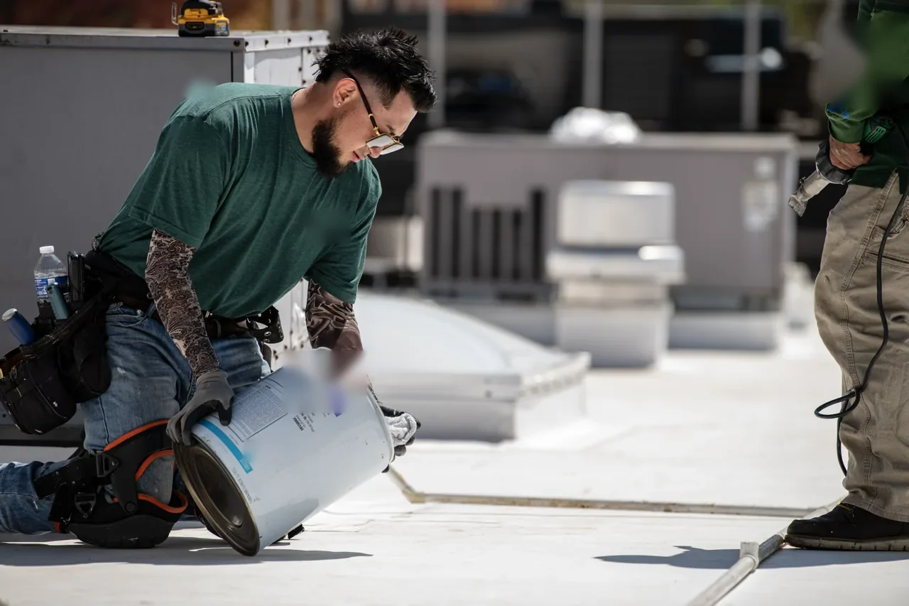 Commercial Roof Membrane Puncture Repair in Conroe, TX
